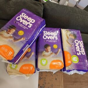 Sleep Overs Youth Pants Lg / Xl Pant 12 In Each Pack Brand New Bundle Of 4 Packs